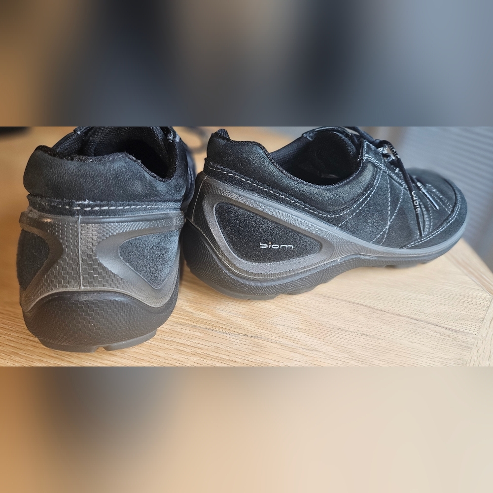 ECCO Biom Mens Black Suede Shoes Size 43 - Picture 6 of 8